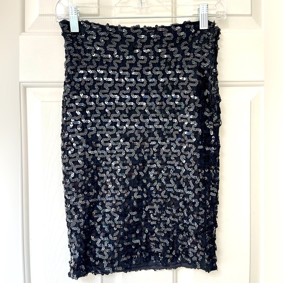 Vintage Black 80s 90s Mini Skirt S Canadian Made - Picture 2 of 15